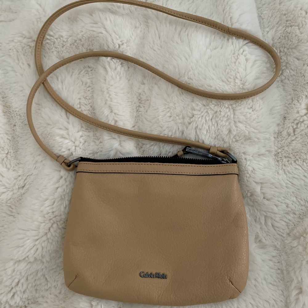 tan calvin klein crossbody bag